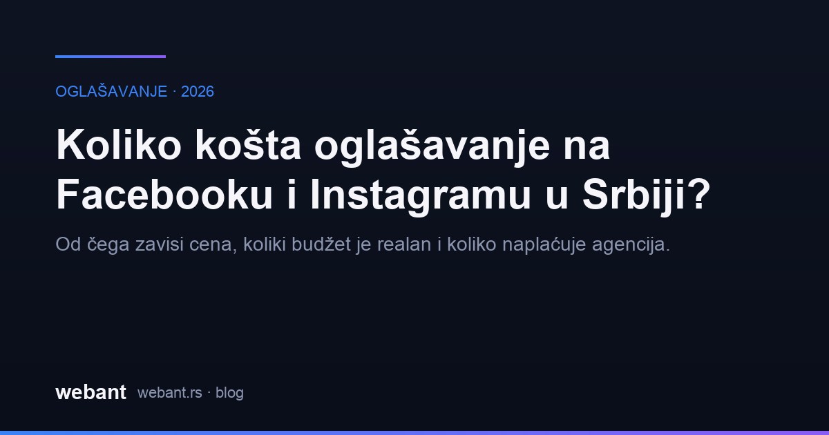 Meta Ads Manager sa pregledom kampanje za Facebook i Instagram