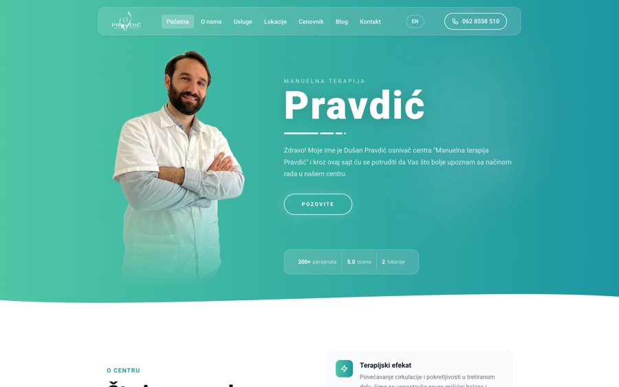 Sajt Manuelna terapija Pravdić